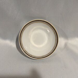 Chodziez Poland Porcelain Berry Bowl Black Gold Band Filigree